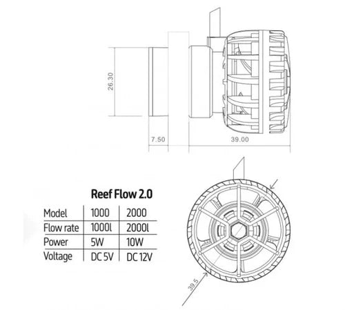 Load image into Gallery viewer, TMC Reef Flow 2.0 Nano 2000 Wavemaker
